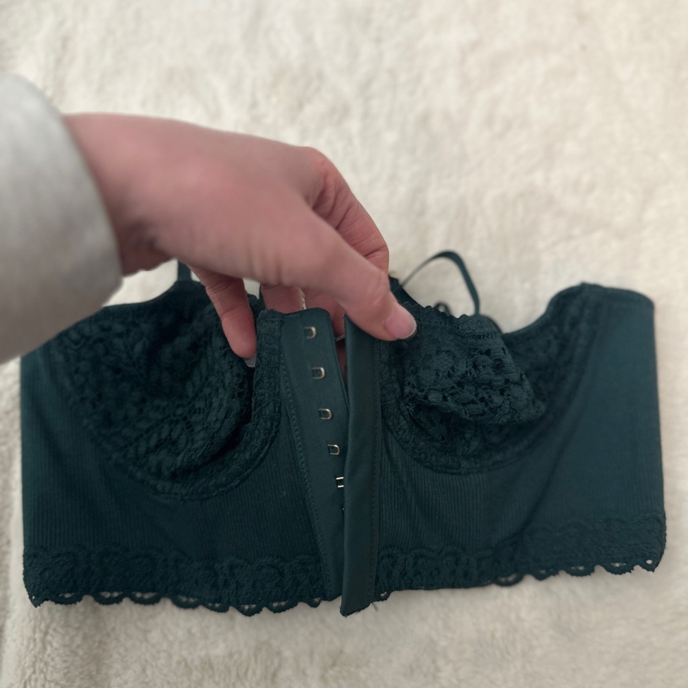 New American eagle aerie show off cozy rib unlined corset bra - Picture 5 of 5